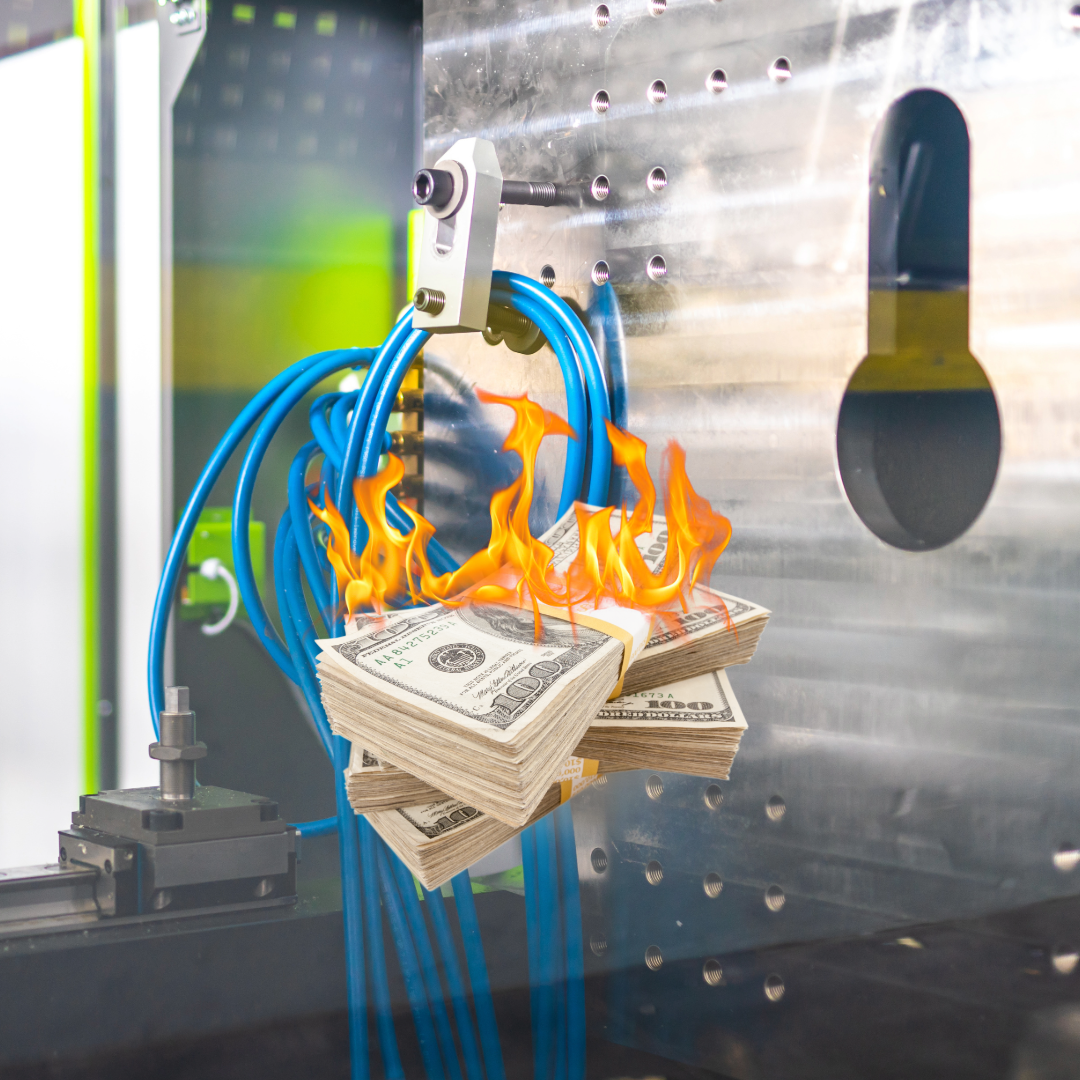 Spritzguss Geld verbrennen